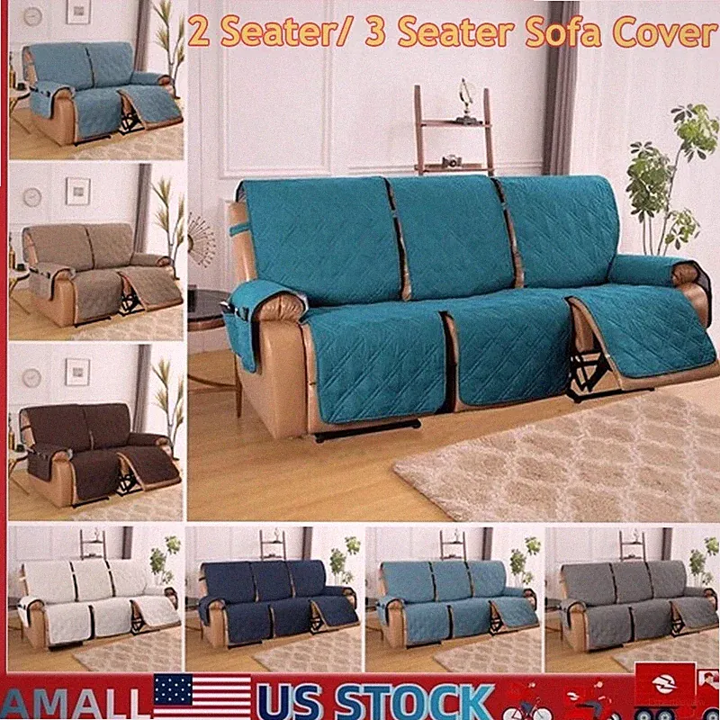 2/3 Seat Waterproof Slipcover Recliner Cover Pet Mat Anti-Slip Couch Protector