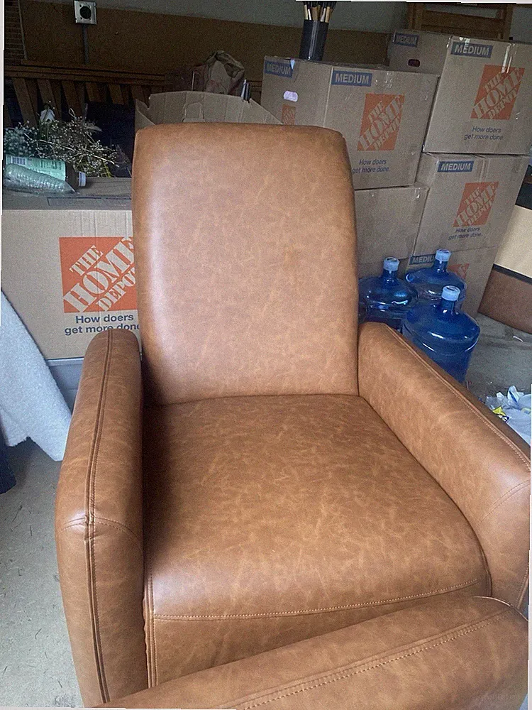 2 Piece reclinable Brown Leather Chair Set for Living Room With Usb And Usbc