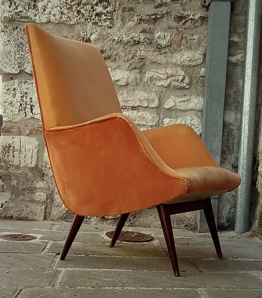 Mid Century Vintage Italian Lounge Chair by CARLO DE CARLI for CASSINA Mod 802