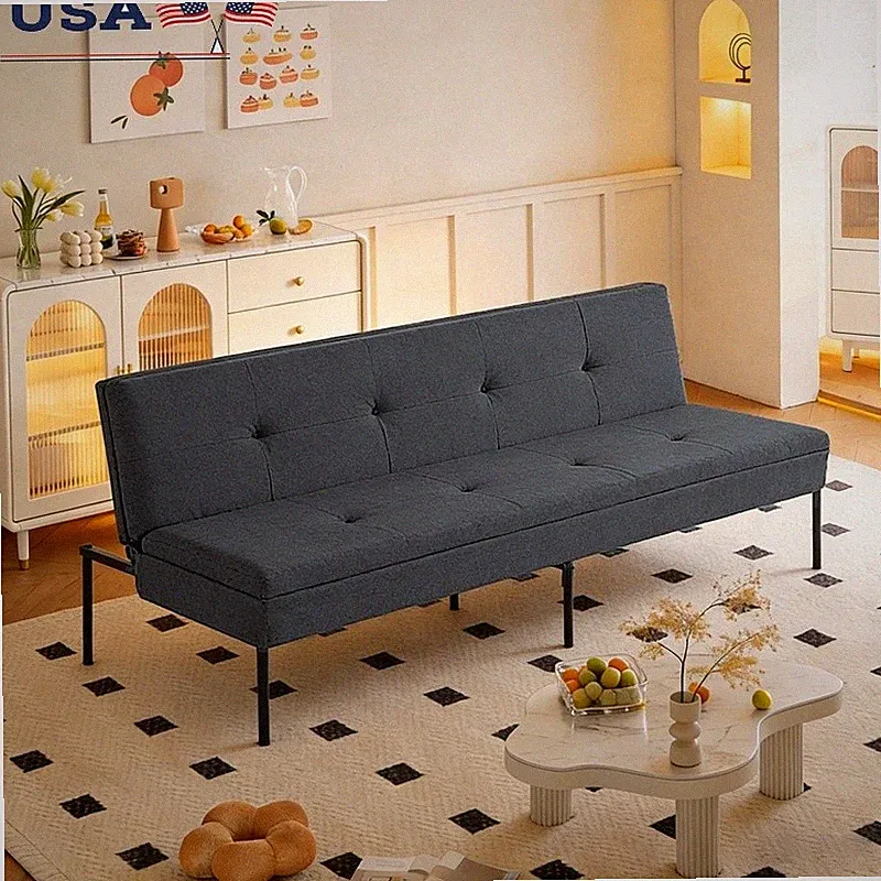 Modern Sofa Bed Adjustable Backrest Compact Furniture Small Spaces Indoor New
