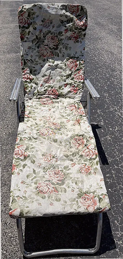 Vintage Folding Aluminum Chaise Lounge Lawn Chair - Frame In Great Shape